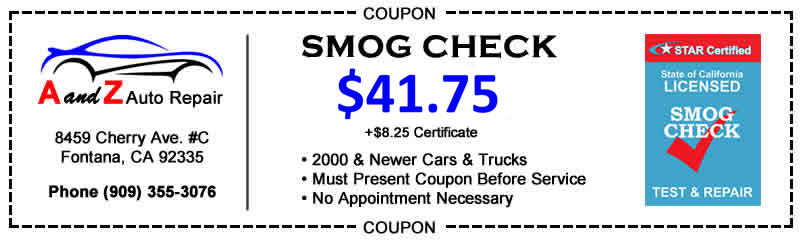 A and Z Auto Repair-smog check coupon